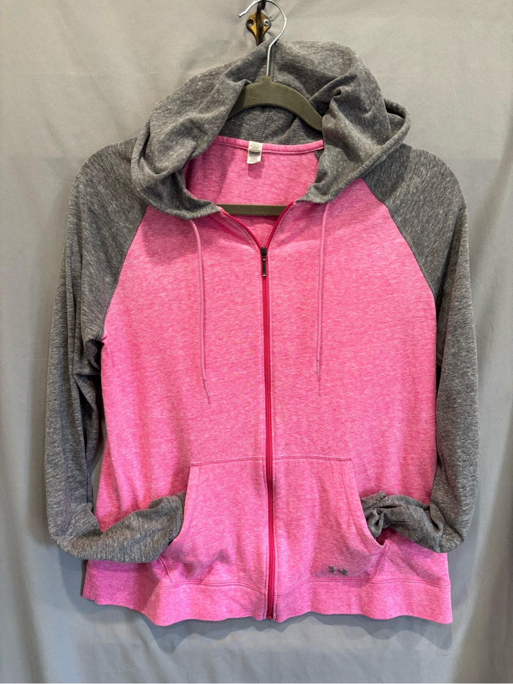 LG Pink and Gray Hooded Top by Under Armour
